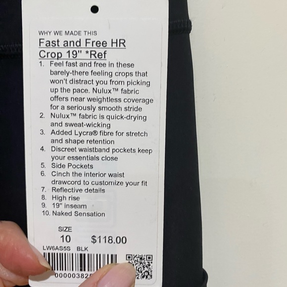 FAST AND FREE HR CROP 19”REF — size 10 - Picture 10 of 14